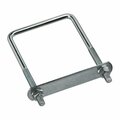Homecare Products 0.37 x 3-0.62 x 6 in. Steel Square U-Bolt HO3305718